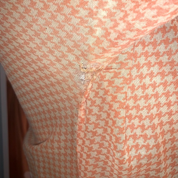 1950s Peach Houndstooth Dress - Picture 7 of 8